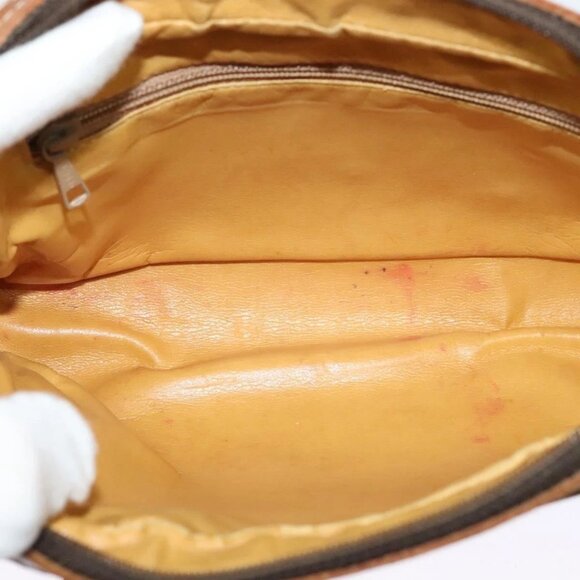 CELINE Macadam Canvas Shoulder Bag PVC Brown Gold Auth BA2444 - Picture 10 of 16